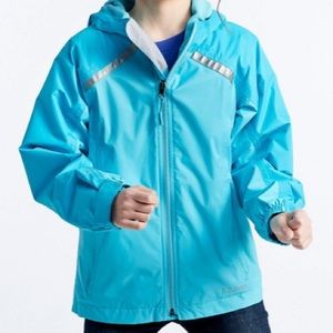 EUC Kids wind/rain jacket (sz M 10-12) Bright Aqua